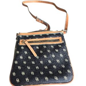 Dooney & Bourke Gretta Black and Tan Crossbody Bag